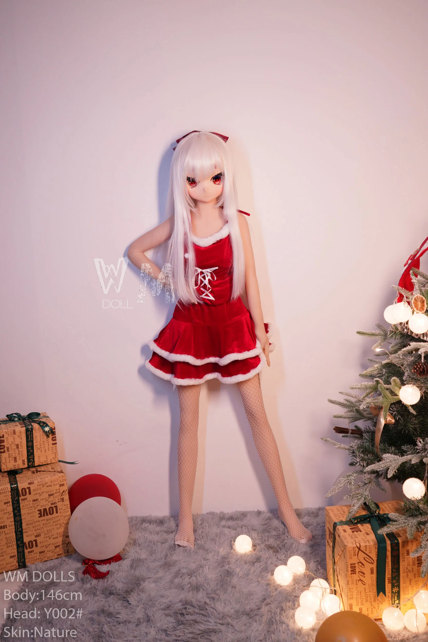 146cm (4ft9) คัพ B ตุ๊กตารักสไตล์อนิเมะที่เหมือนจริง หัว PVC + ตัว S-TPE ตุ๊กตายาง หัว #Y002